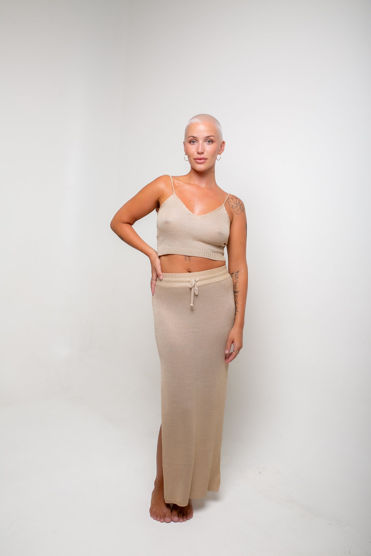 Ixchel Knit Cami ~ Gold